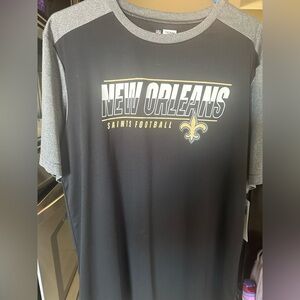 NFL Black gray gold Apparel with Official Tag Mens XL Saints Football New Orlean